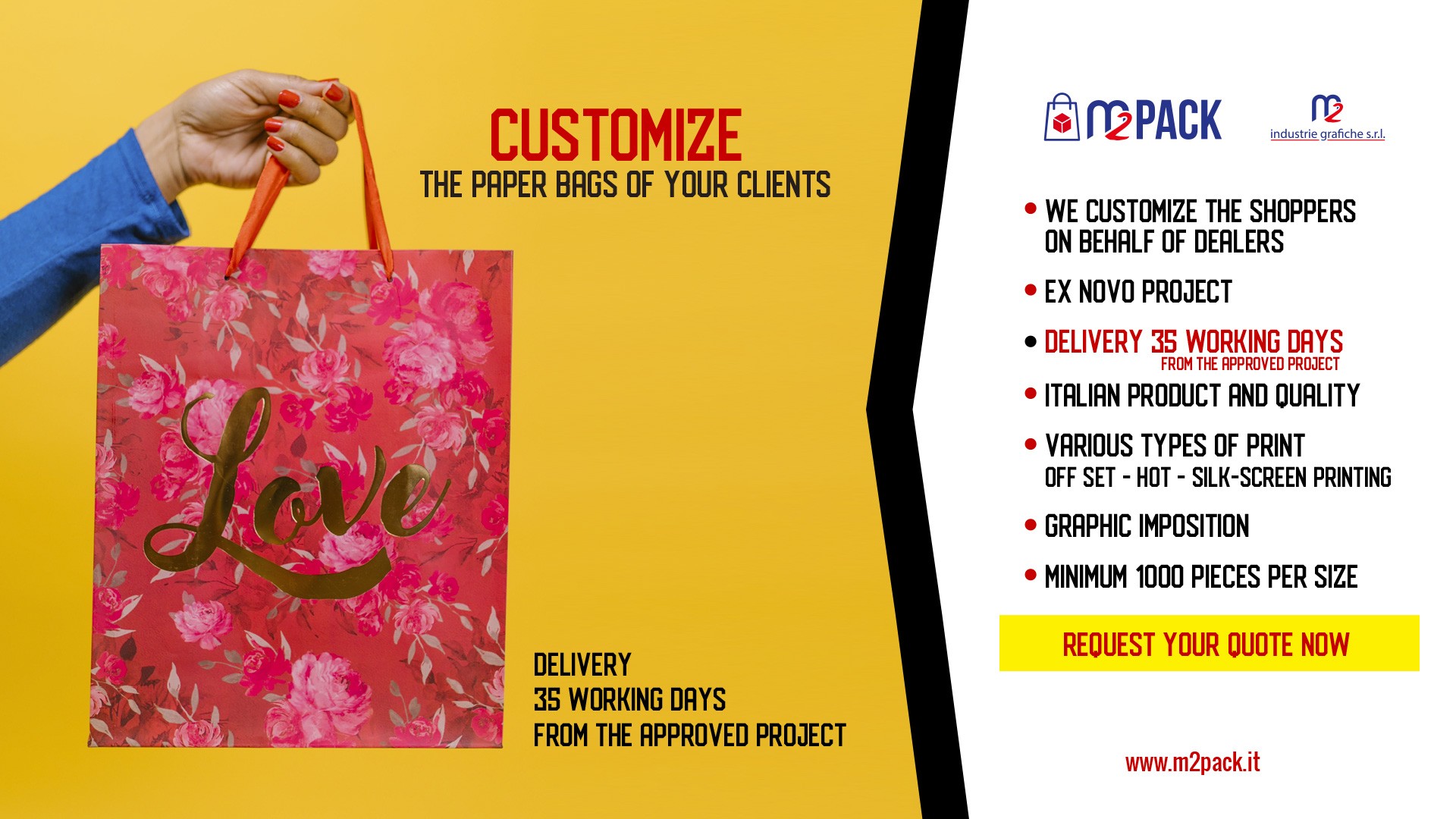 CUSTOMIZE  THE PAPER BAGS OF YOUR CLIENTS