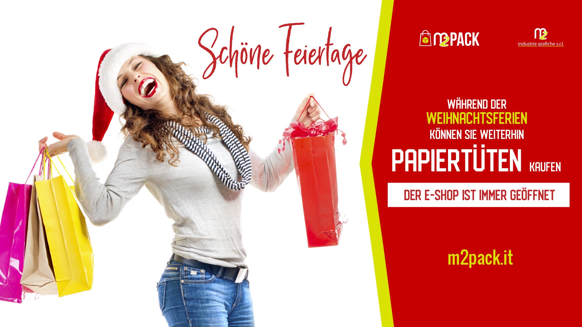 DER E-SHOP BLEIBT AUCH WÄHREND DER WEIHNACHTSFEIERTAGE GEÖFFNET