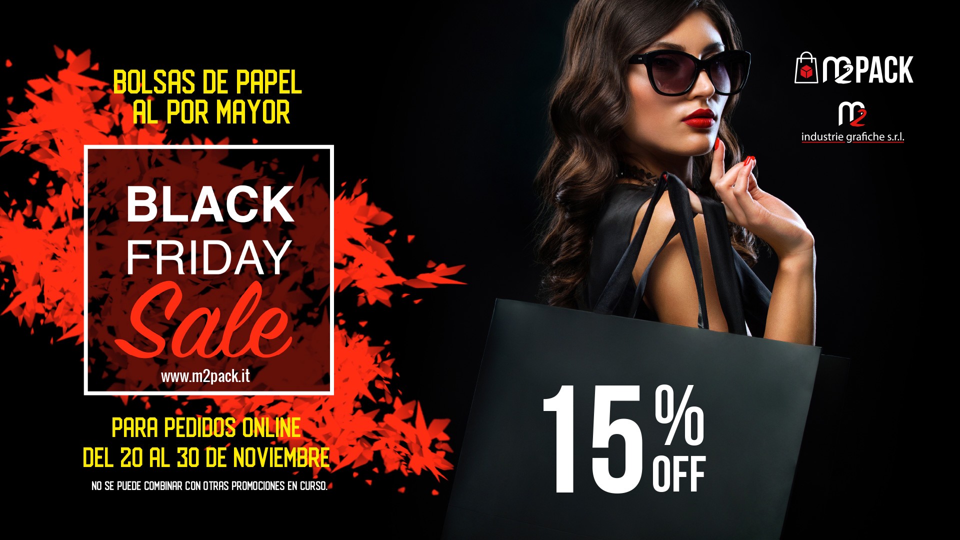 BOLSA DE PAPEL BLACK FRIDAY 15% OFF