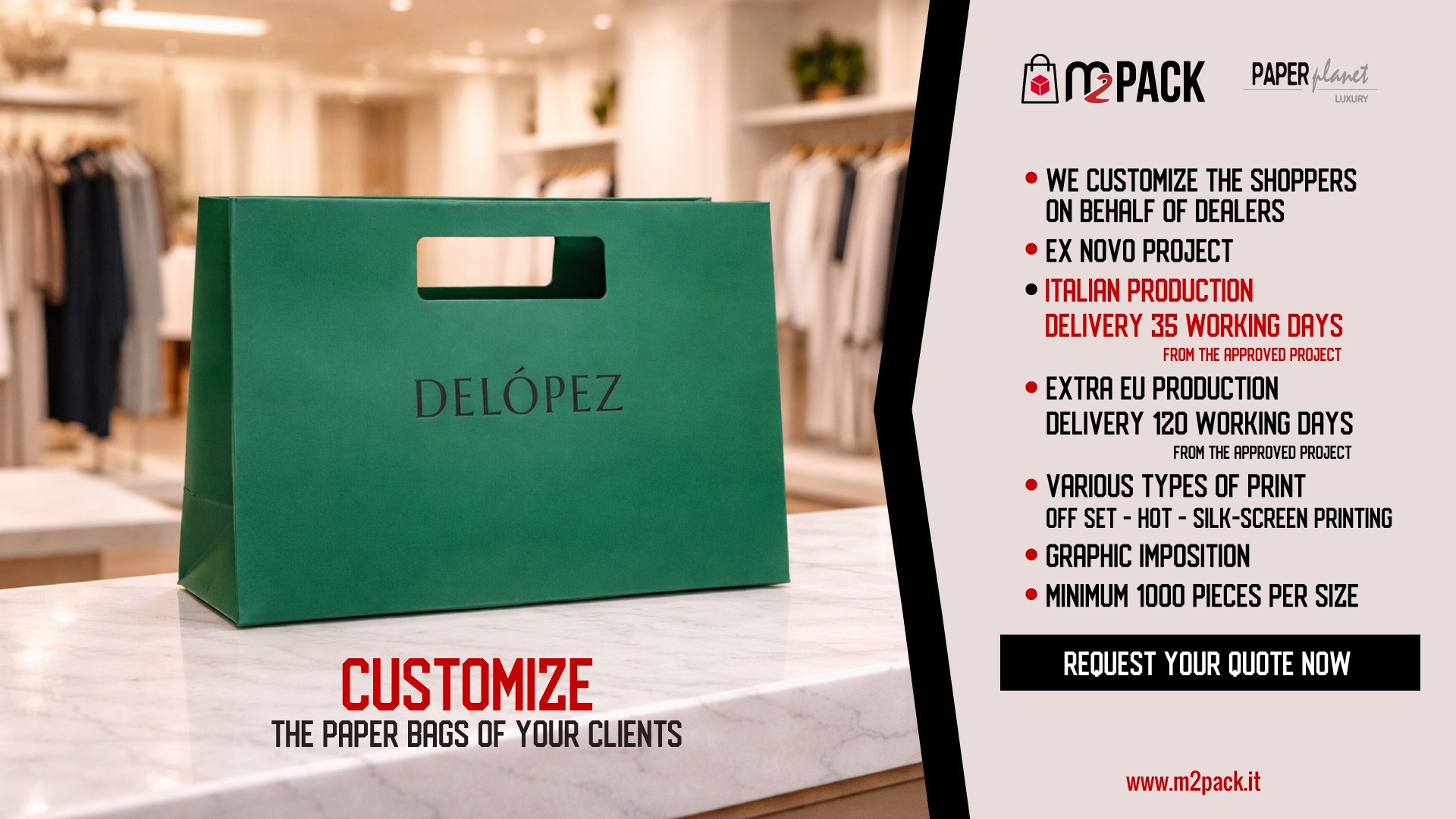 We Customize Your Clients’ Paper Bags