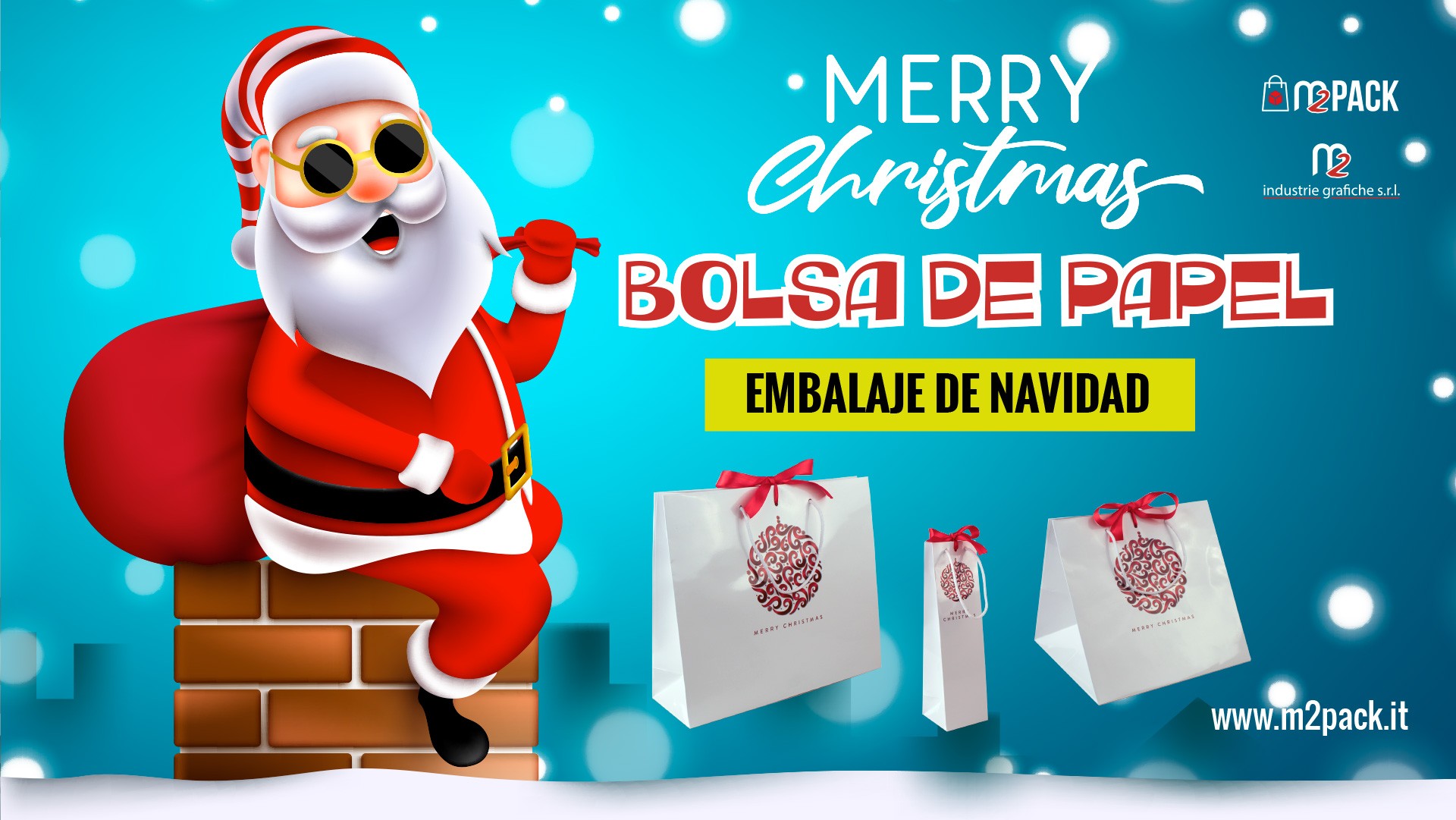 MERRY CHRISTMAS BOLSAS DE PAPEL