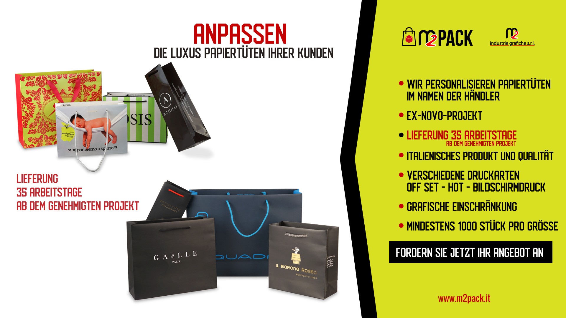 ANPASSEN  DIE LUXUS PAPIERTÜTEN IHRER KUNDEN