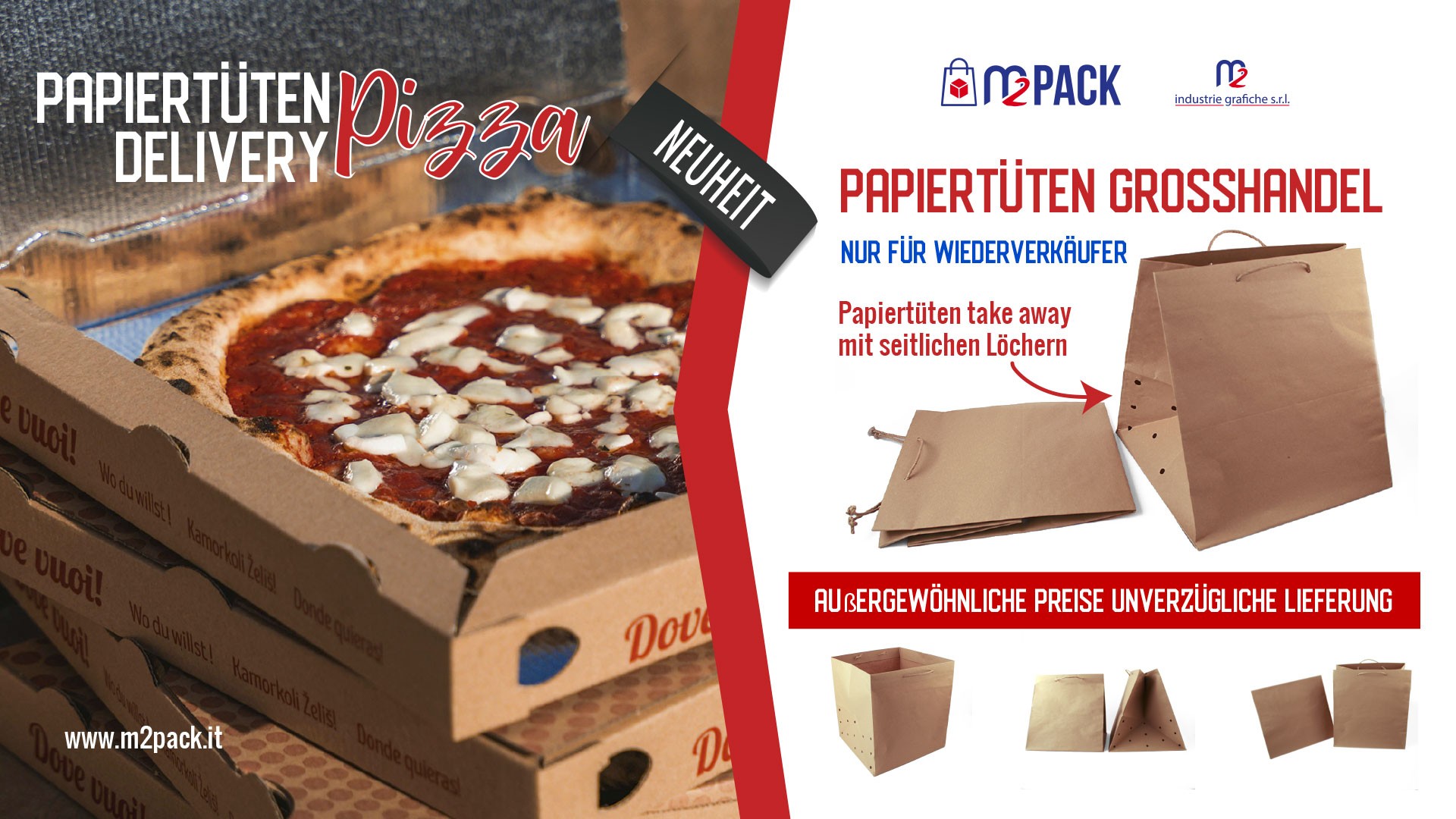 NEHUEIT: PAPIERTÜTEN TAKE AWAY PIZZA & FOOD