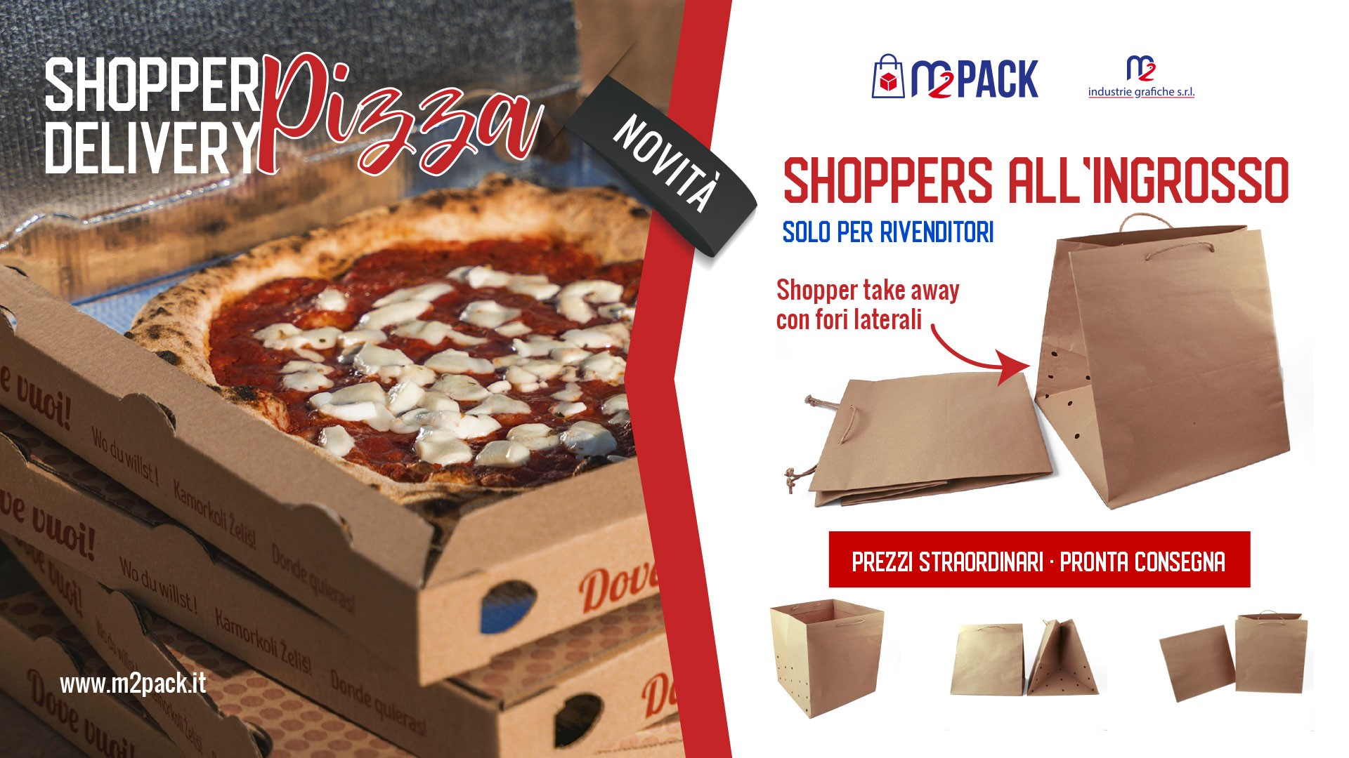 NOVITÀ: SHOPPER TAKE AWAY PIZZA & FOOD