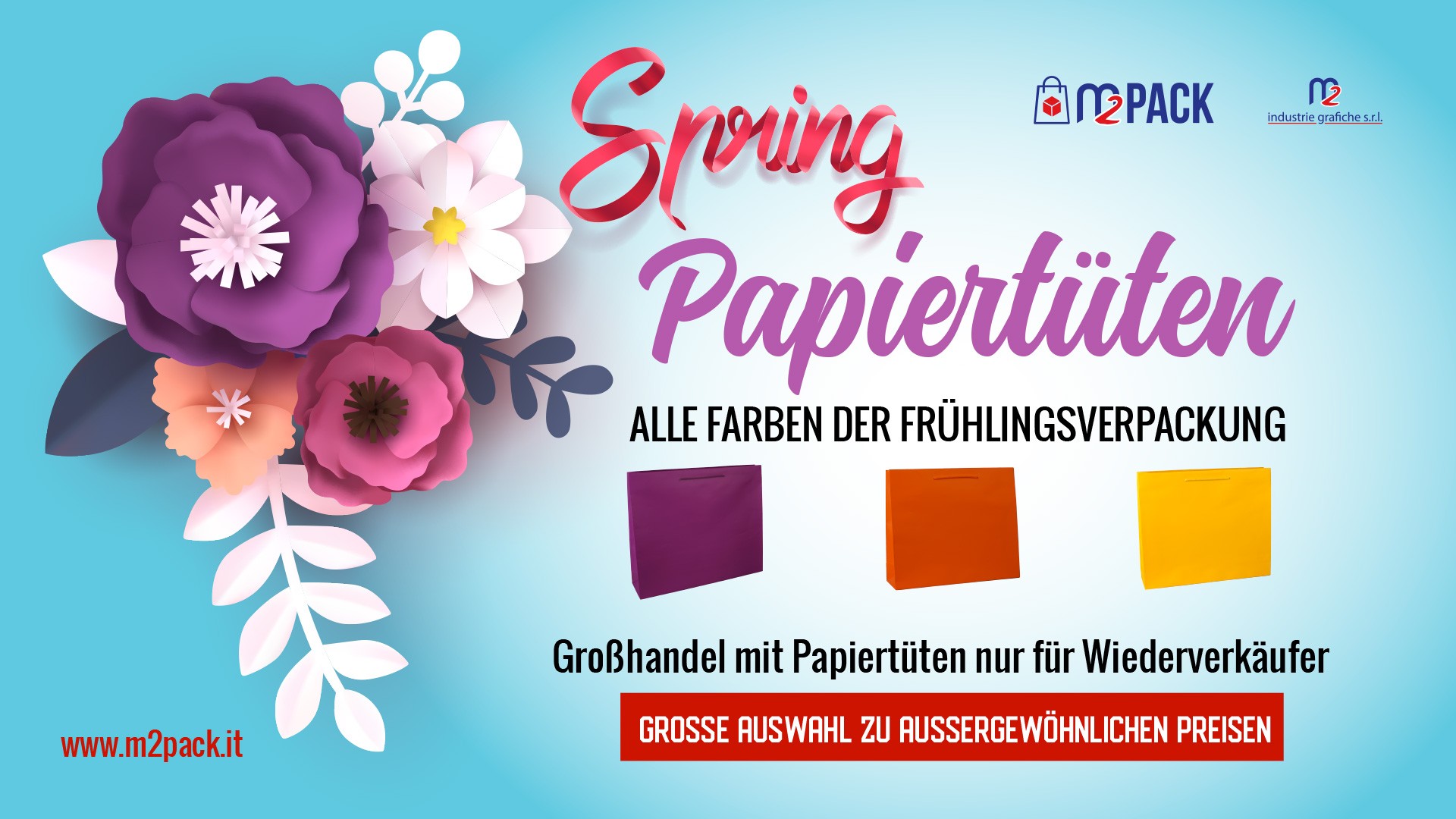 SPRING PAPIERTÜTEN. ALLE FARBEN DER FRÜHLINGSVERPACKUNG